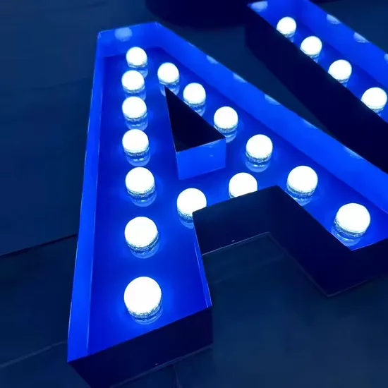 3D Metal Frame LED Letters Stainless Steel Edge Marquee Numbers