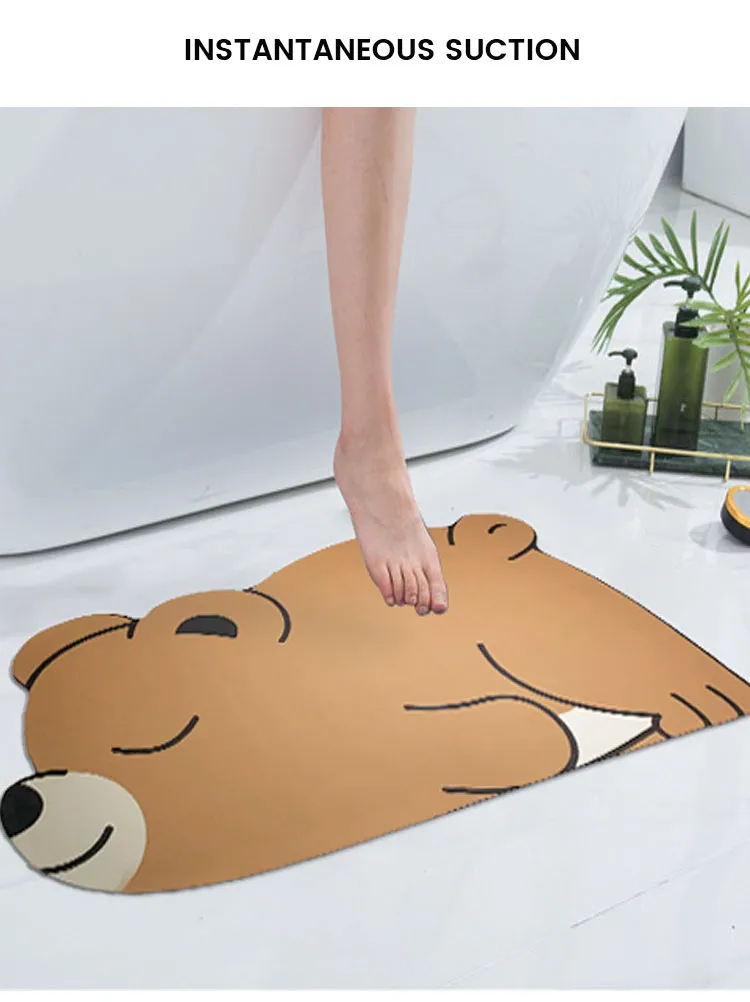 Hot Selling Cartoon Soft Super Absorbent Bathroom Floor Mats Rugs