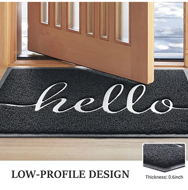 Indoor Outdoor Door Rug Non Slip Rugs Entryway PVC Door Mat