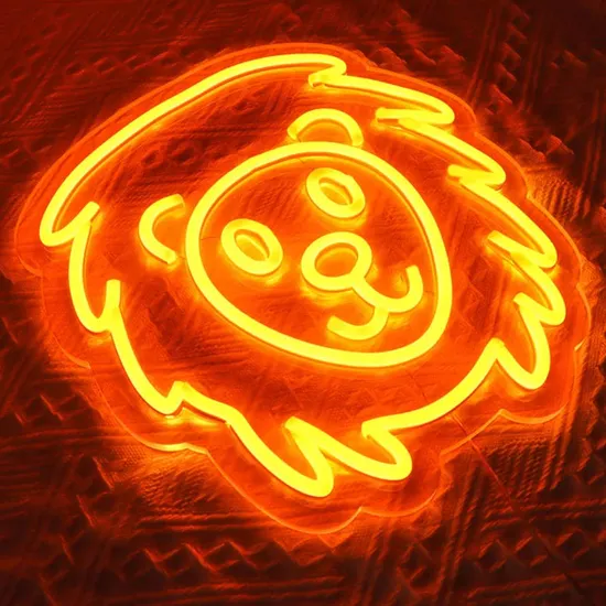 5V USB Lion Flex Neon Sign with Orange Lighting for Children′s Room