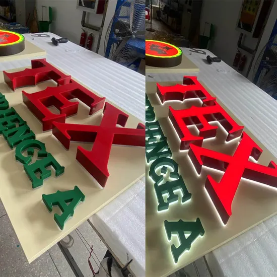 Acrylic Frontlit Sign Letters LED Light up Letter for Advertising Channel Letter Signage