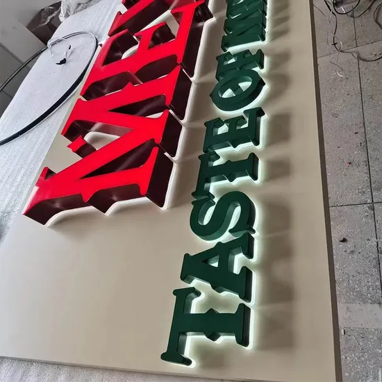 Acrylic Frontlit Sign Letters LED Light up Letter for Advertising Channel Letter Signage