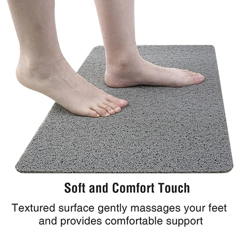 PVC Anti Slip Bathroom Mat Shower Rug Plastic Foot Bathtub Mat