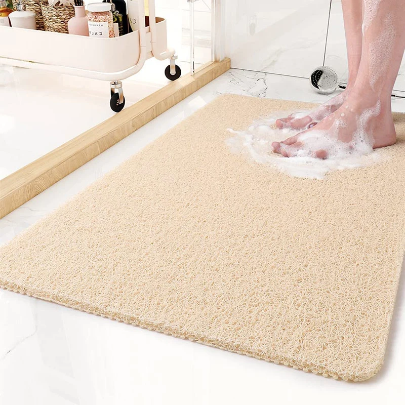 PVC Anti Slip Bathroom Mat Shower Rug Plastic Foot Bathtub Mat