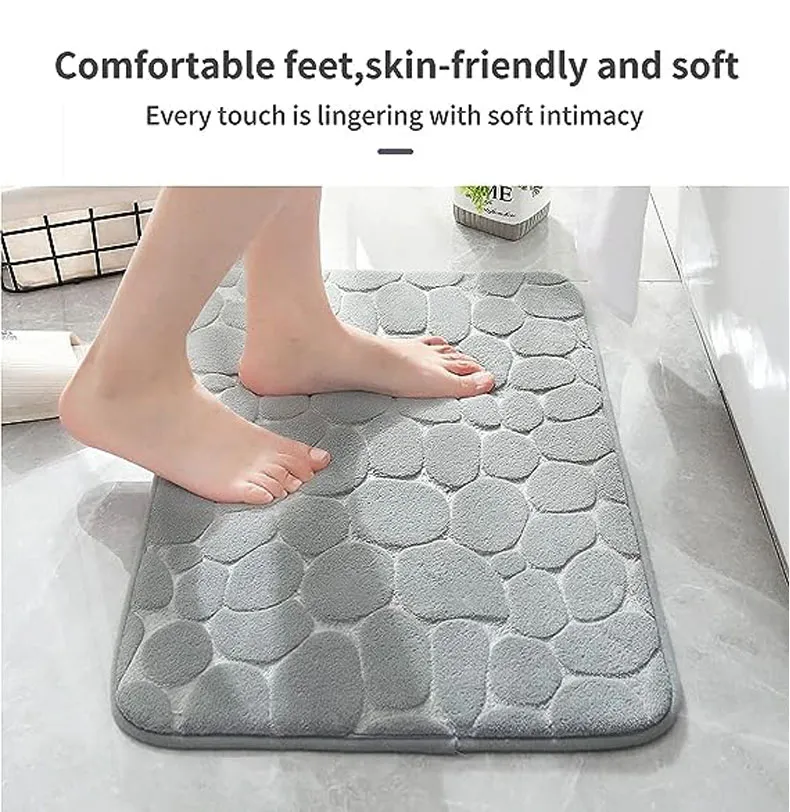 PVC Anti Slip Bathroom Mat Water Absorbent Plastic Foot Bathtub Mat