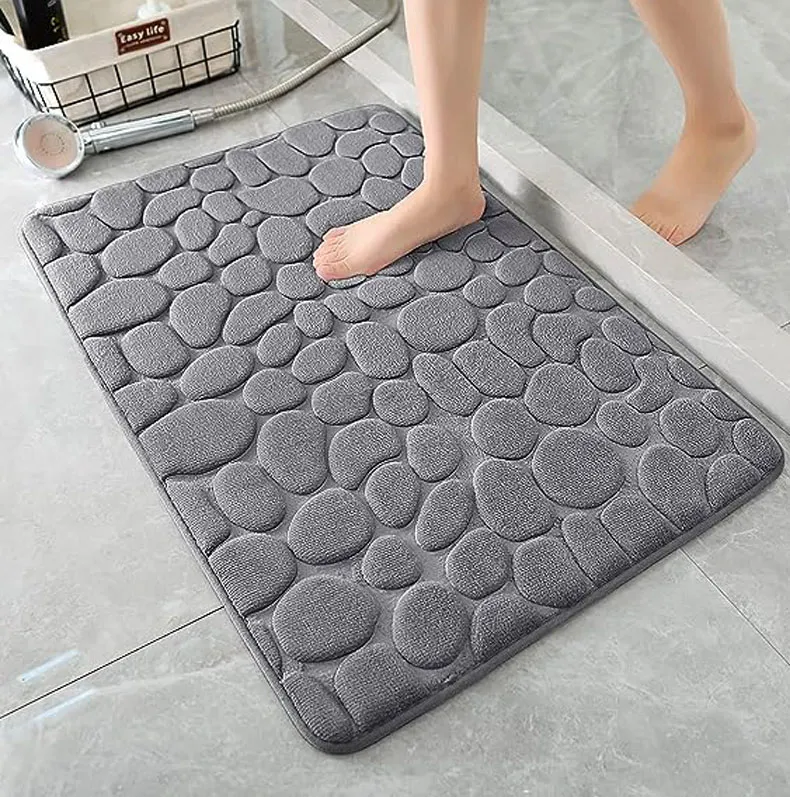 PVC Anti Slip Bathroom Mat Water Absorbent Plastic Foot Bathtub Mat