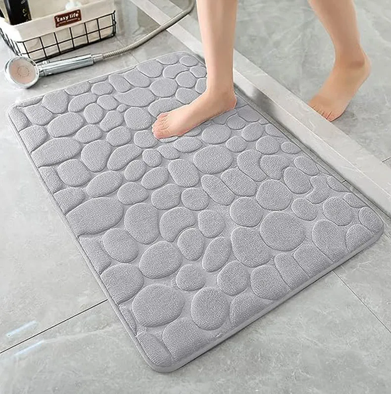 PVC Anti Slip Bathroom Mat Water Absorbent Plastic Foot Bathtub Mat