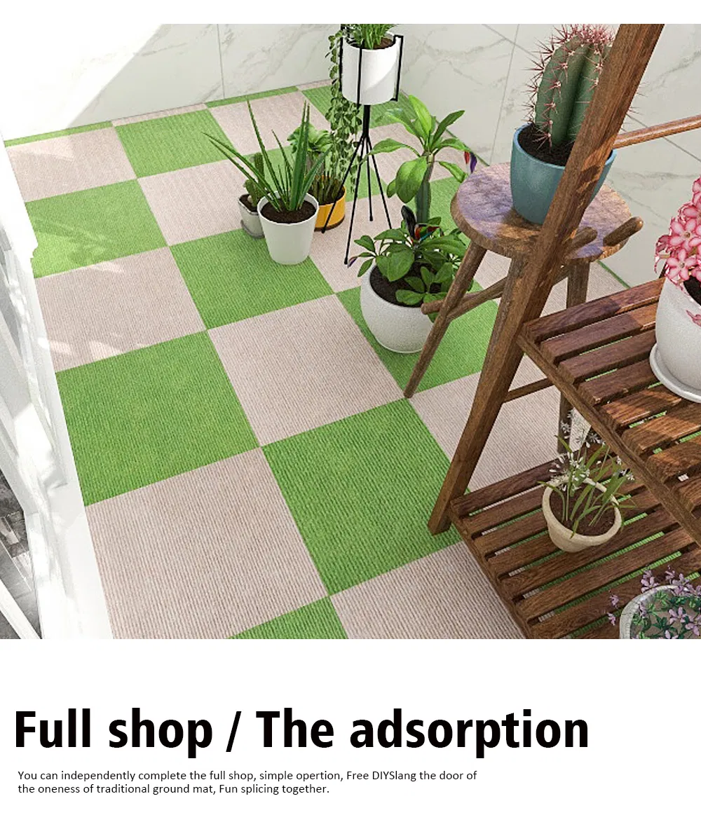 PVC Film Backing Self-Adhesive Joint and Free Cutting Decorative Door Mats