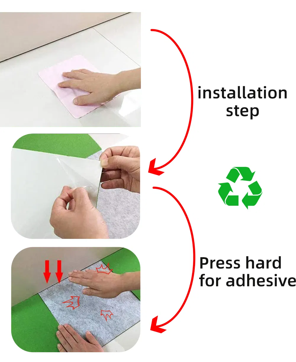 PVC Film Backing Self-Adhesive Joint and Free Cutting Decorative Door Mats