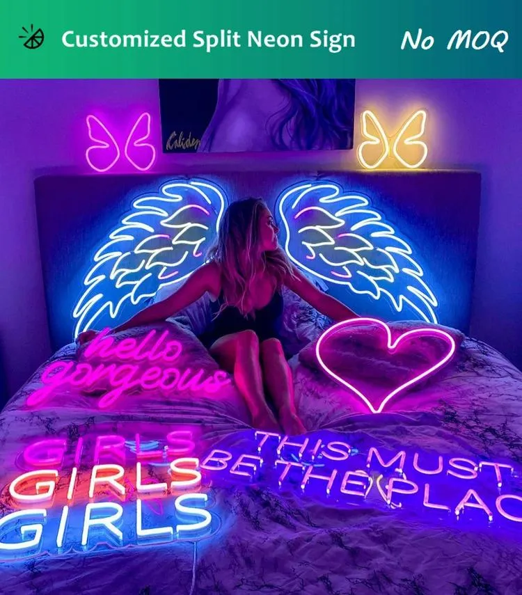 Angel Wings Living Room Wall Decoration LED Neon Signs