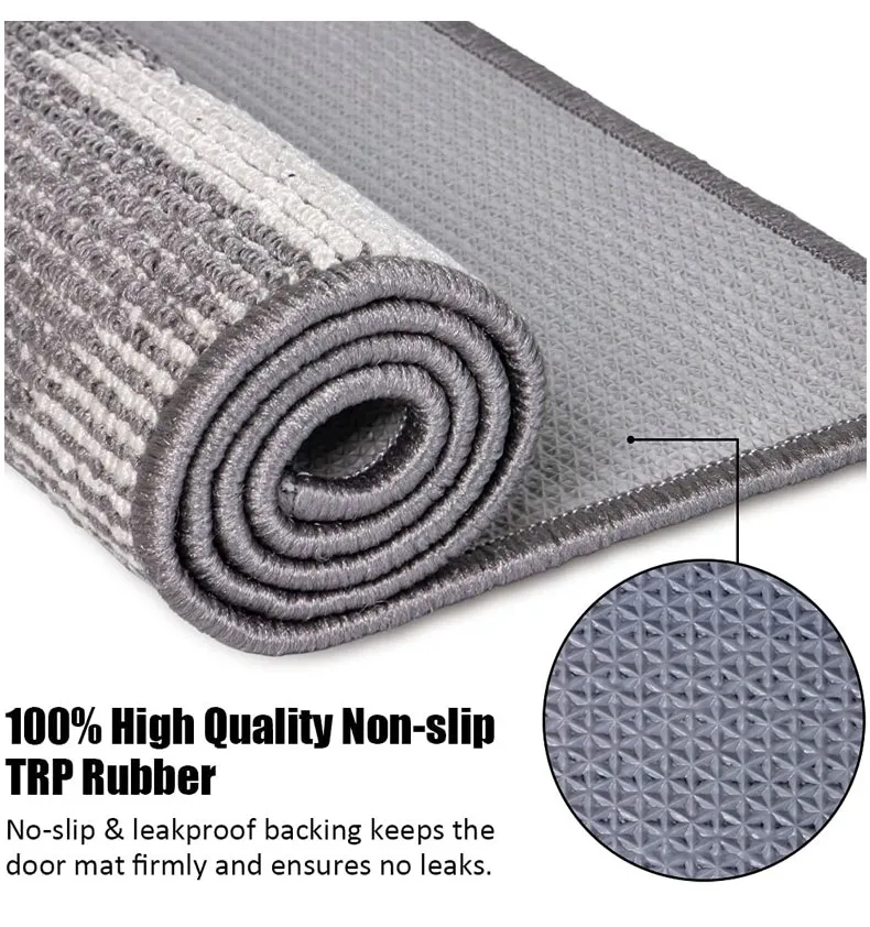 Polypropylene Mat Front Back Door Mat TPR Backing Non Slip Floor Door Mats