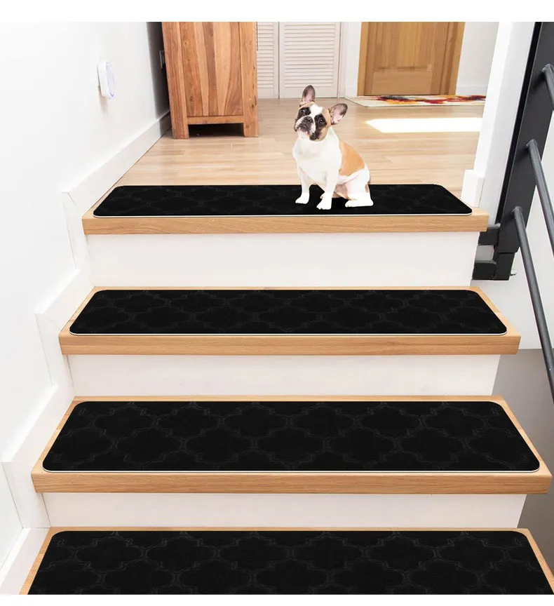 Satin Resistant Kids Safety Soft Step Staircase Carpet Non Slip Runner Rug