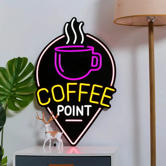 Affordable Price Acrylic LED Coffee Point Neon Sign