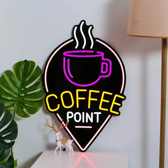 Affordable Price Acrylic LED Coffee Point Neon Sign