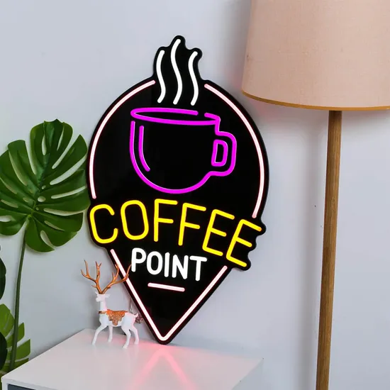 Affordable Price Acrylic LED Coffee Point Neon Sign