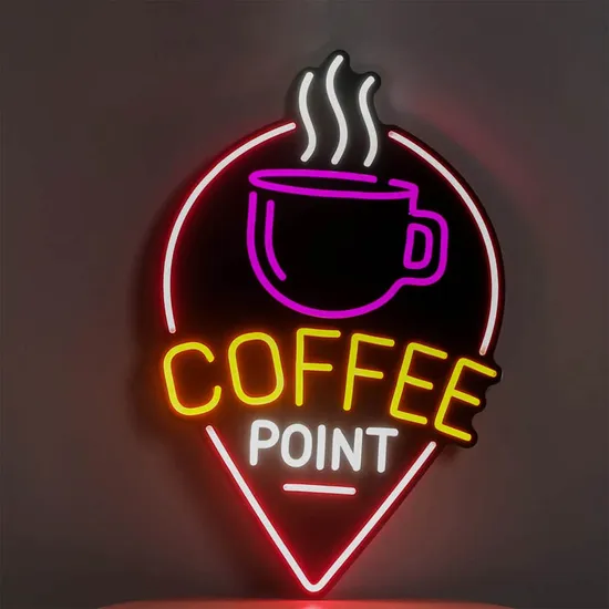 Affordable Price Acrylic LED Coffee Point Neon Sign