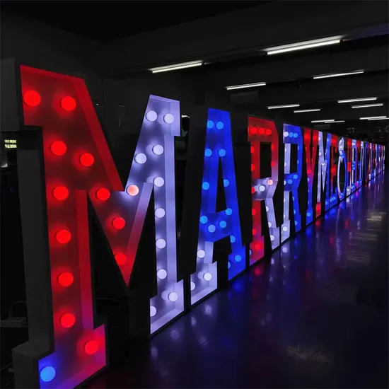 Bulb Light Love Giant Marquee Letters Wholesale Big Mr and Mrs Wedding Sign