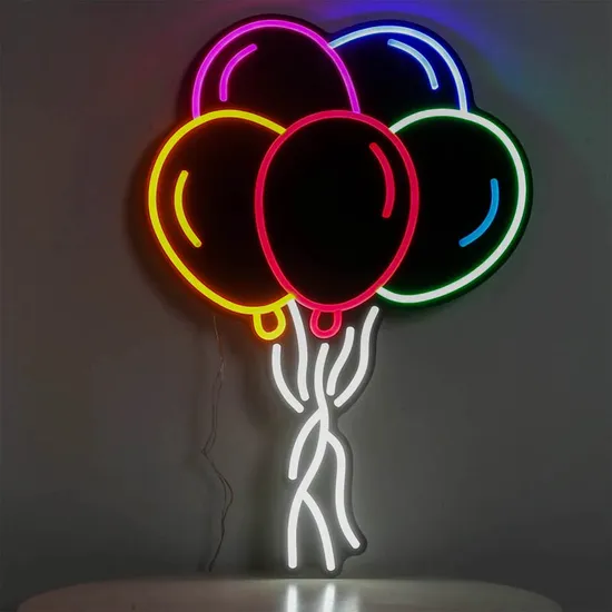 Colorful Balloons Small 5V USB Neon Sign Children Kids Gift