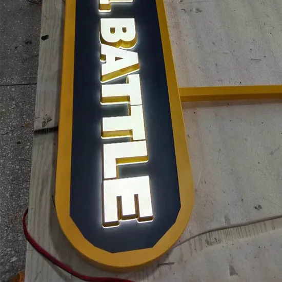 Company LED Logo Pattern Luminous Channel Letter Signage with Rails