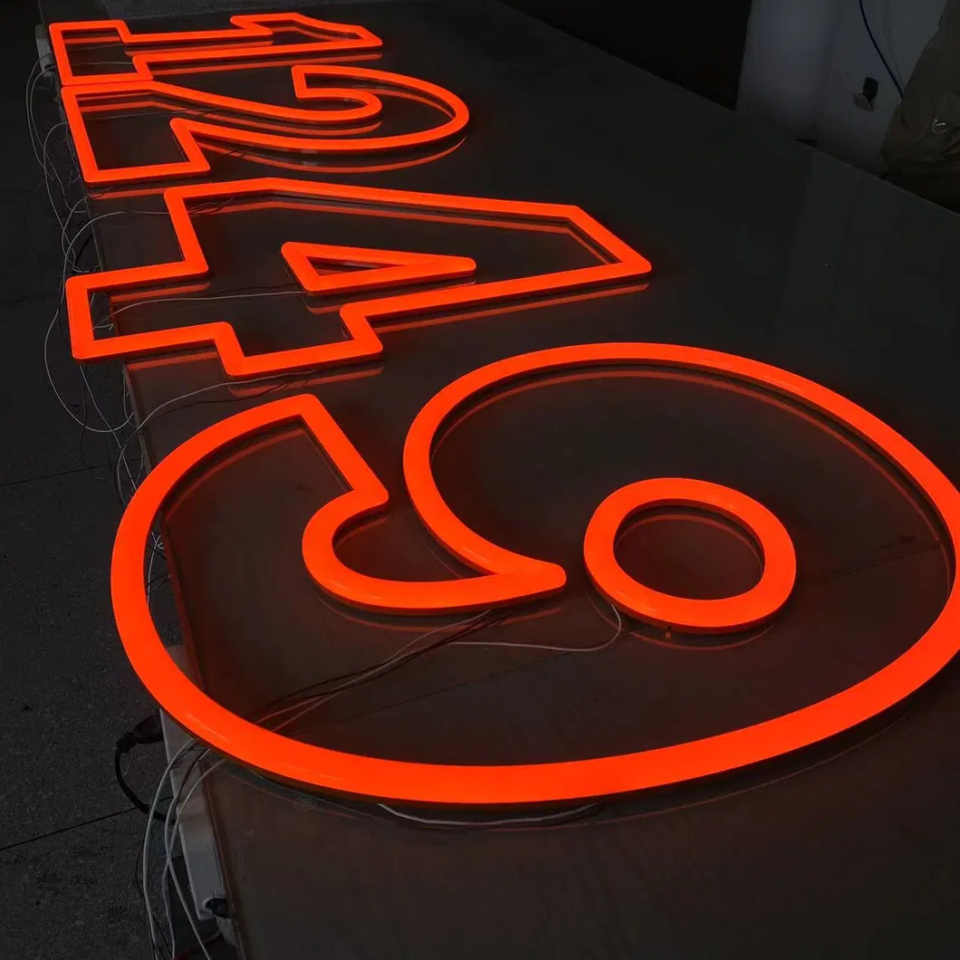 Custom Acrylic Neon Lights Orange Color Room Decoration Neon Signs