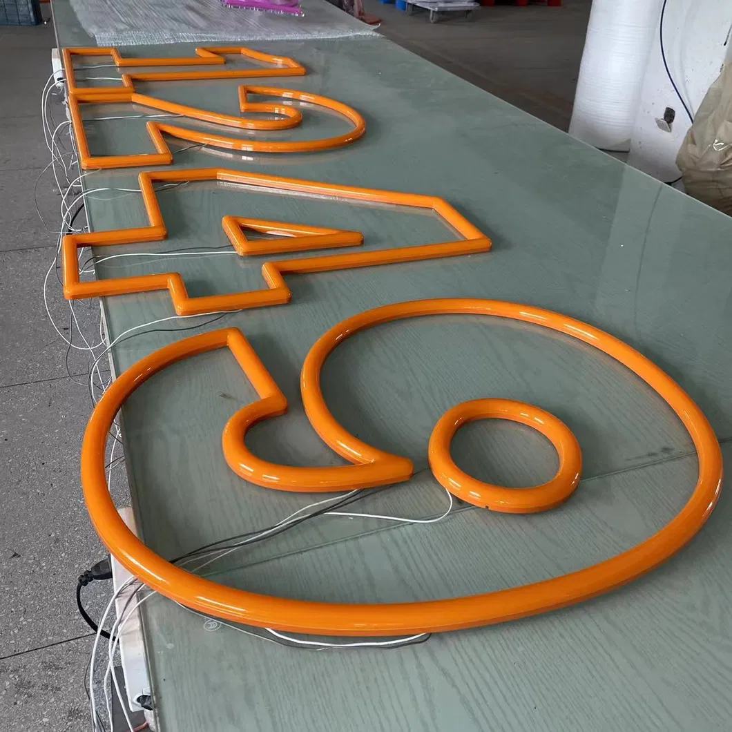 Custom Acrylic Neon Lights Orange Color Room Decoration Neon Signs