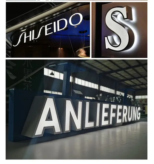 Custom 3D Acrylic LED Logo Light Sign Board Front Shop Signage Advertising Illuminated Signs Outdoor Metal Letter Signs