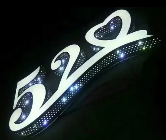 Custom 3D Acrylic LED Logo Light Sign Board Front Shop Signage Advertising Illuminated Signs Outdoor Metal Letter Signs