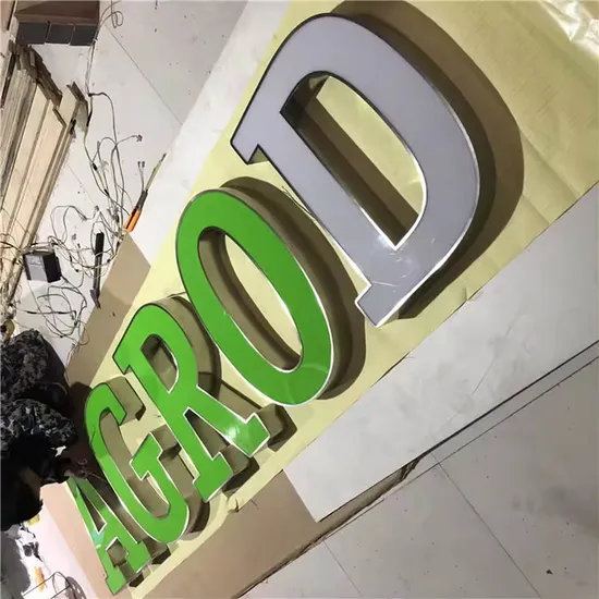 Custom 3D Outdoor Acrylic Letters Sign Frontlit Channel Letter Signage