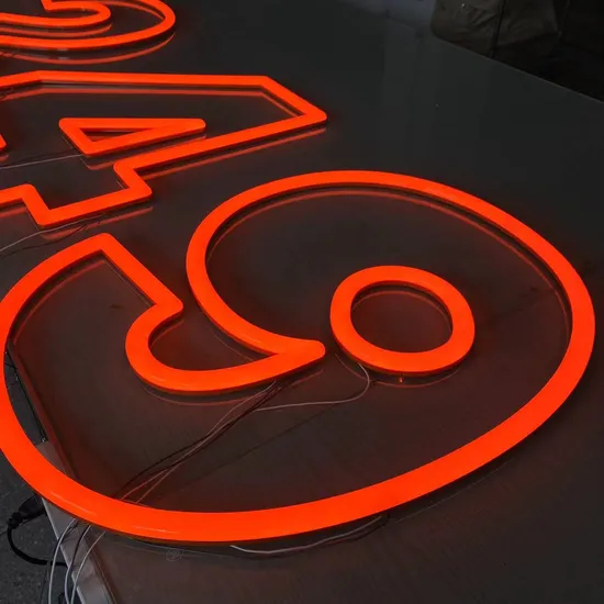 Custom Acrylic Neon Lights Orange Color Room Decoration Neon Signs