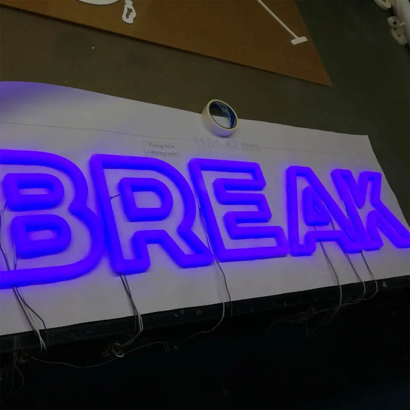 Custom Indoor Neon LED Light Letters Luminous Tube Logo Signage