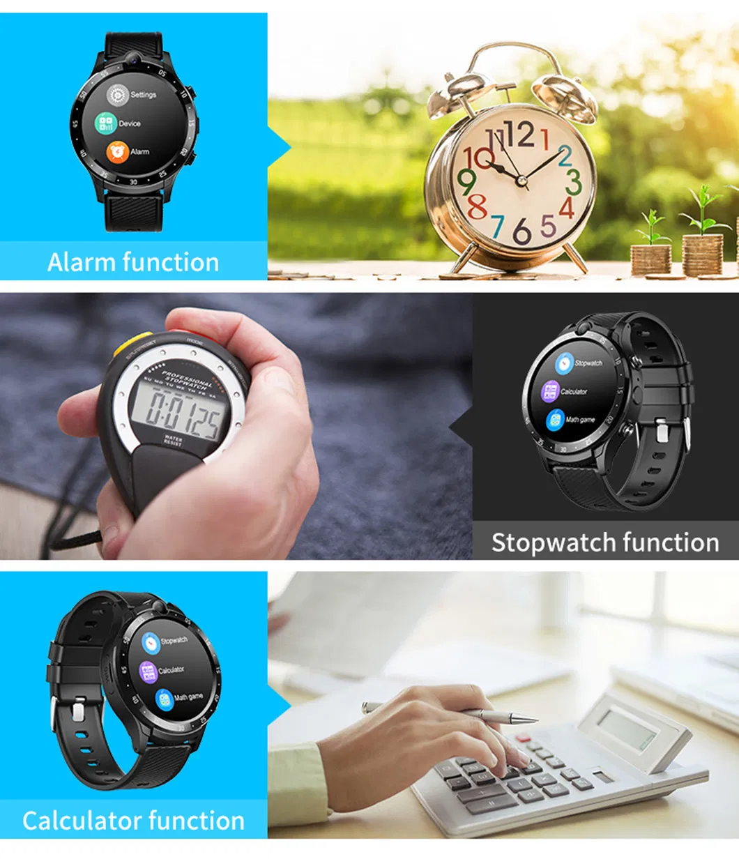 China Factory Supply 4G Waterproof Video call Kids Child GPS Tracker Phone Watch with SOS emergency help D42