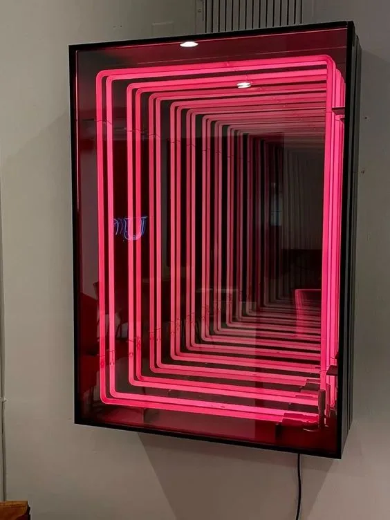 Custom Infinity Mirror Signs Mirror Acrylic Mirror Mini Letters Infinity LED Neon Signage