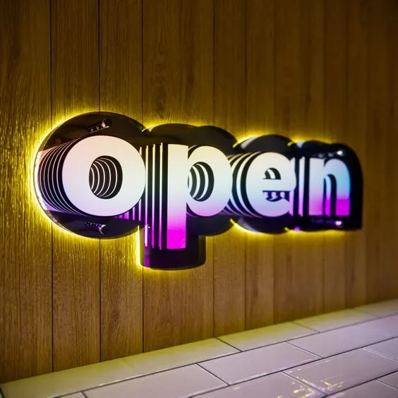 Custom Infinity Mirror Signs Mirror Acrylic Mirror Mini Letters Infinity LED Neon Signage