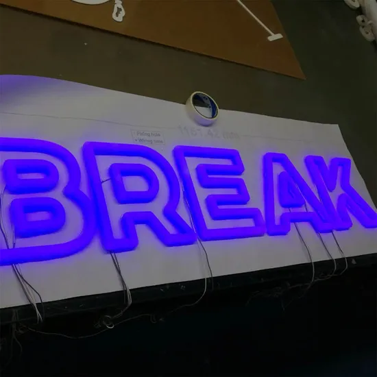 Custom Indoor Neon LED Light Letters Luminous Tube Logo Signage