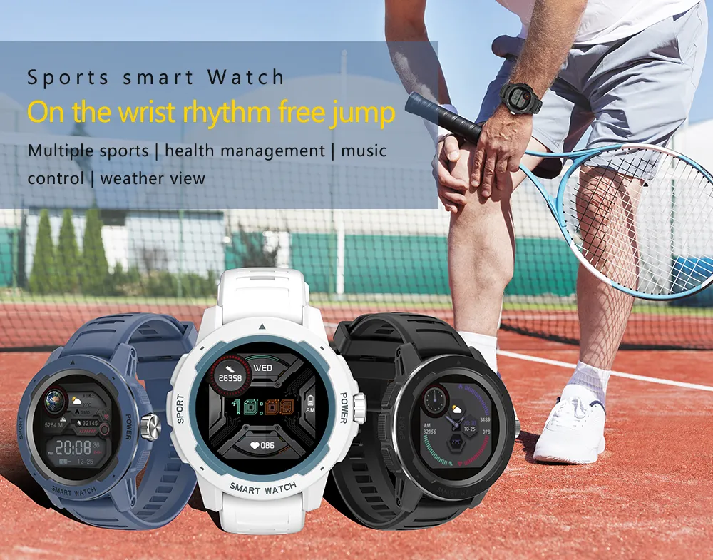 Fashion IP68 Waterproof Smart watch with Bluetooth Music Heart rate Blood pressure HT6