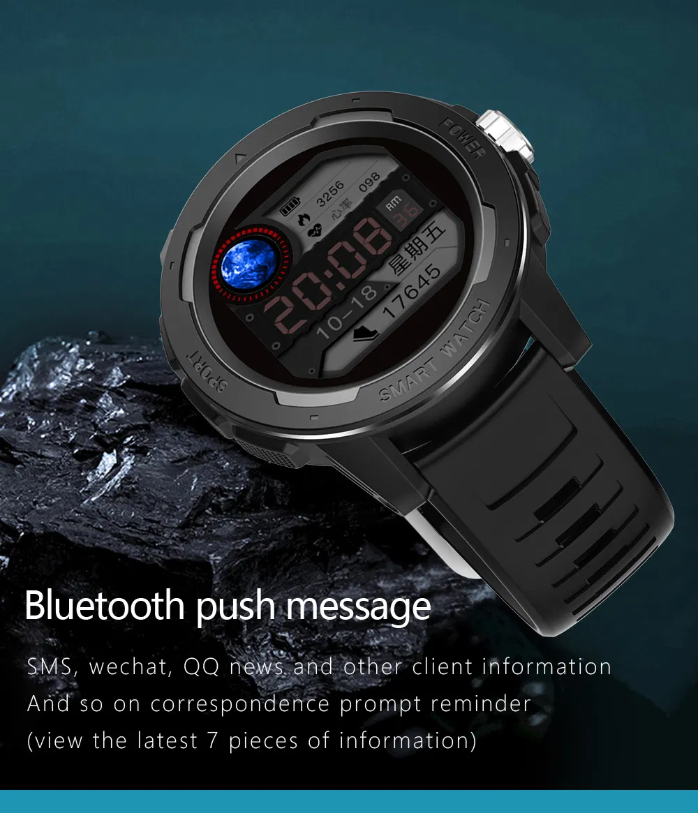 Fashion IP68 Waterproof Smart watch with Bluetooth Music Heart rate Blood pressure HT6