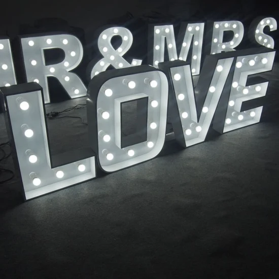 Custom LED 3D Giant Bulb 2FT 4FT 5FT Will You Marry Me Love Marquee Letter Lights Stand for Birthday Wedding Decoration