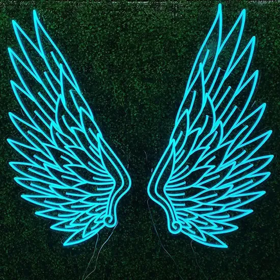 Custom LED Neon Lights Angel Wings Signs Full Color 12V