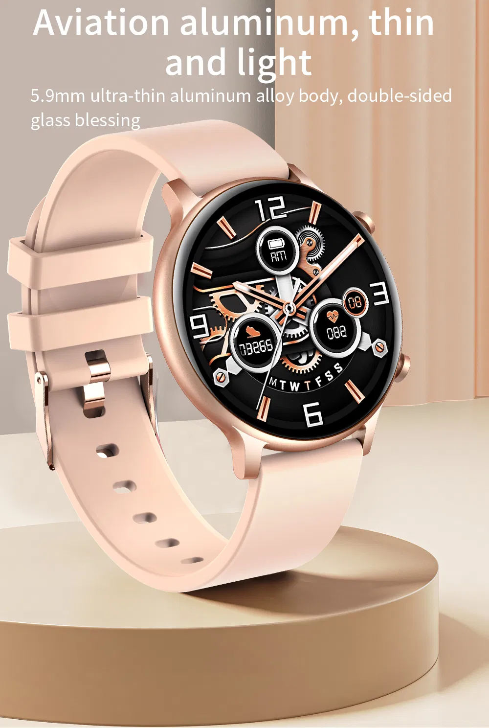 New Arrival Business Smart Watch with Bluetooth Call Heart Rate Monitoring Music Player HT12