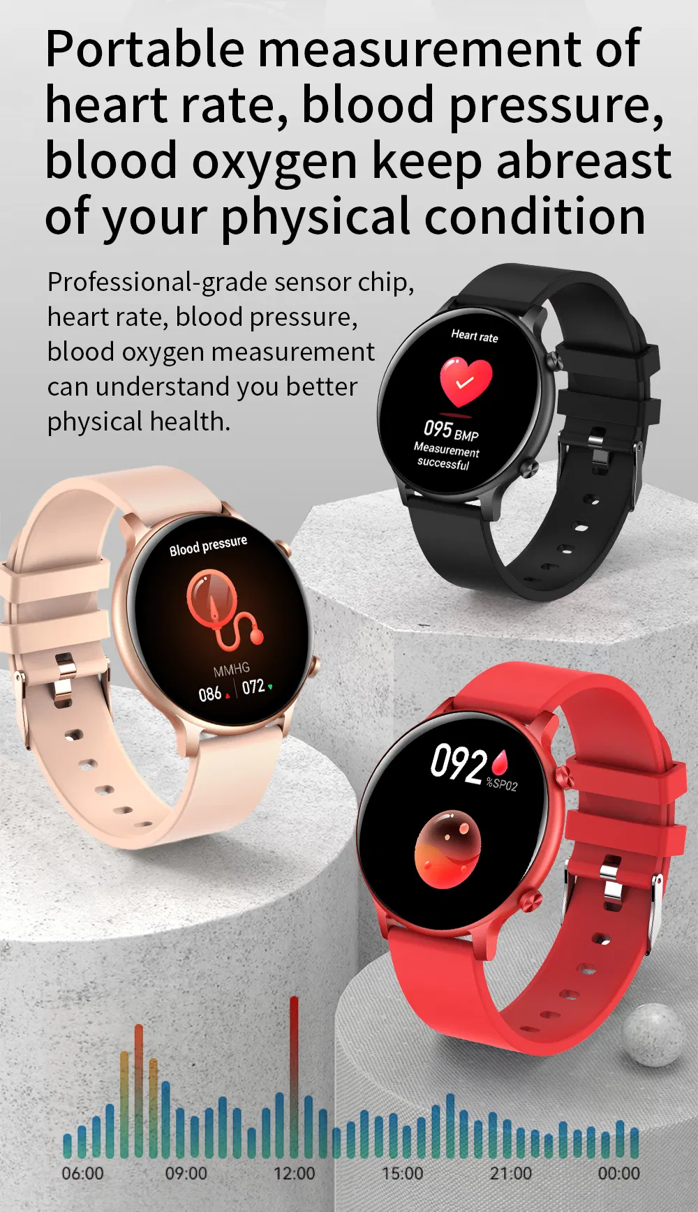 New Arrival Business Smart Watch with Bluetooth Call Heart Rate Monitoring Music Player HT12