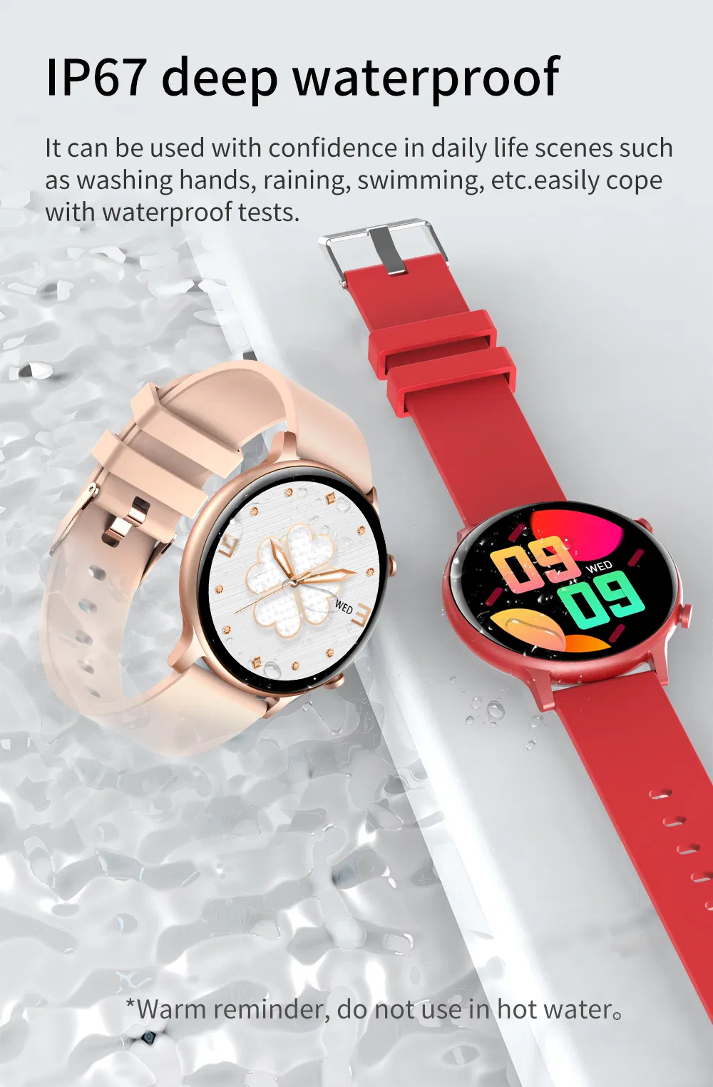 New Arrival Business Smart Watch with Bluetooth Call Heart Rate Monitoring Music Player HT12