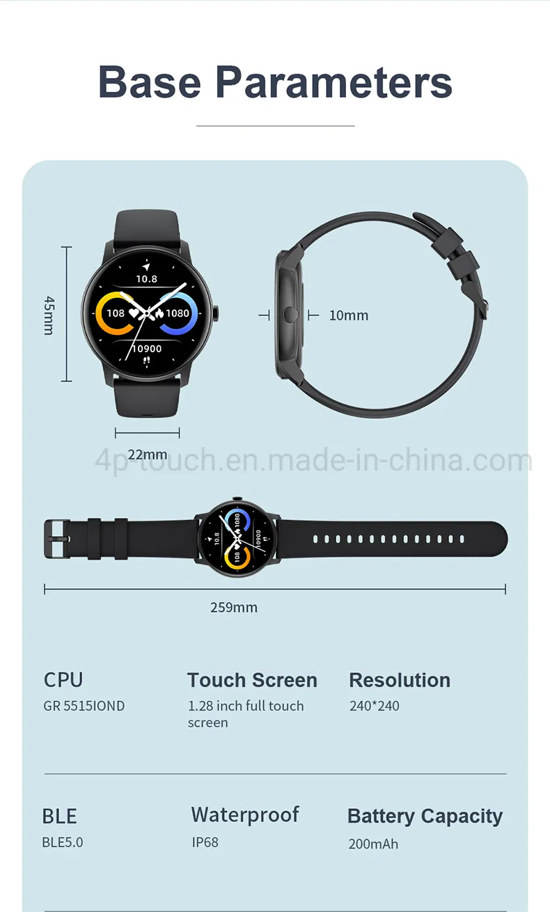 New Arrival IP68 Waterproof Real Time Heart Rate SpO2 Monitoring Smart Wristband with Bt Music KW77