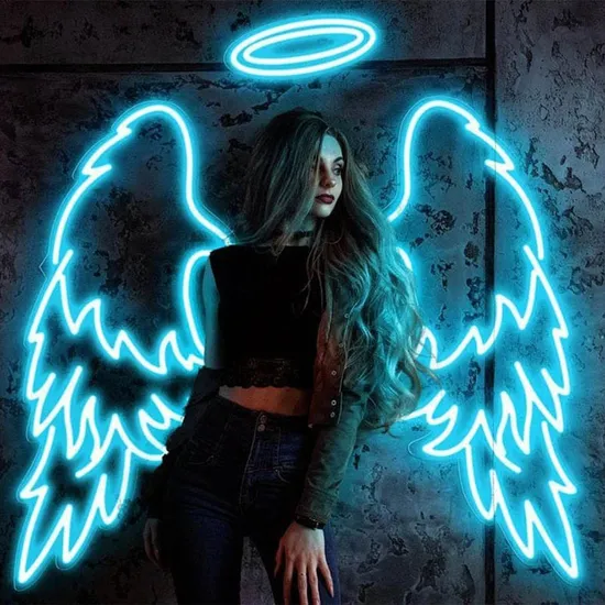 Customize Angel Wings Wedding Party Event Decor Neon Light