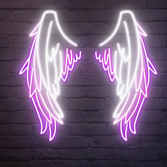 Customize Angel Wings Wedding Party Event Decor Neon Light