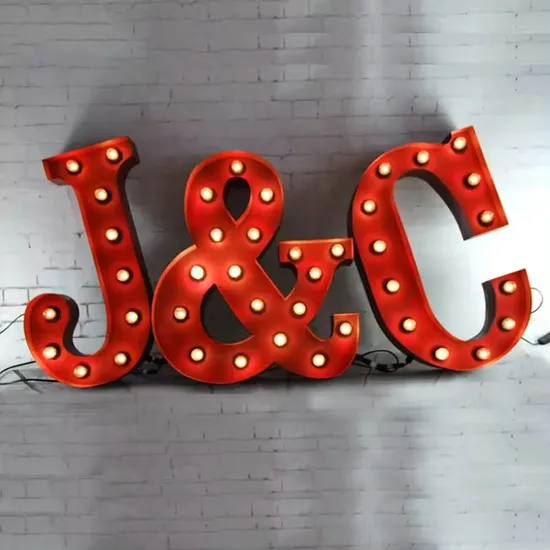 Decoration Bar Cafe Pub Waterproof LED Big Marquee Alphabet Letter for Shop