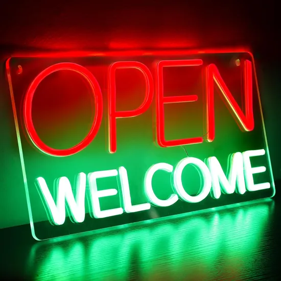 Decoration Letter Acrylic Flex Open Sign LED Neon Light Party Decoration Custom Neon Sign