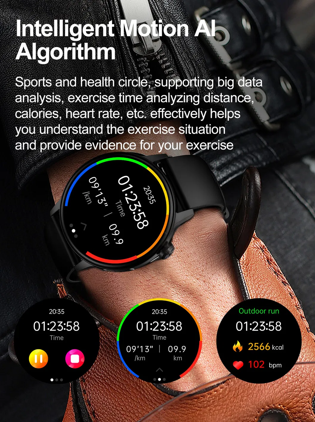 Accuracy IP68 Waterproof ECG Heart Rate Blood Pressure Blood Oyxgen Monitoring Smart watch with Bluetooth Call ET470