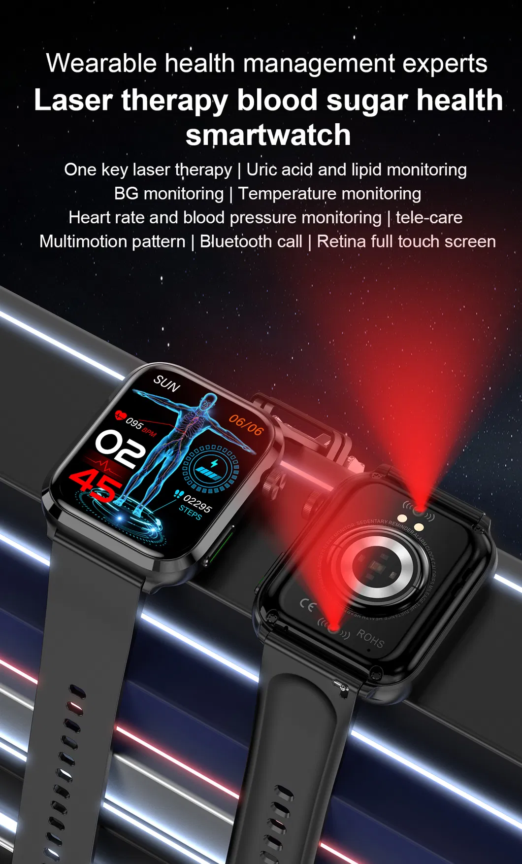 Amazon Hot sale Smartwatch 1.91 inch Full Touch Screen Bluetooth call blood oxygen heart rate multi-exercise smart watch F220