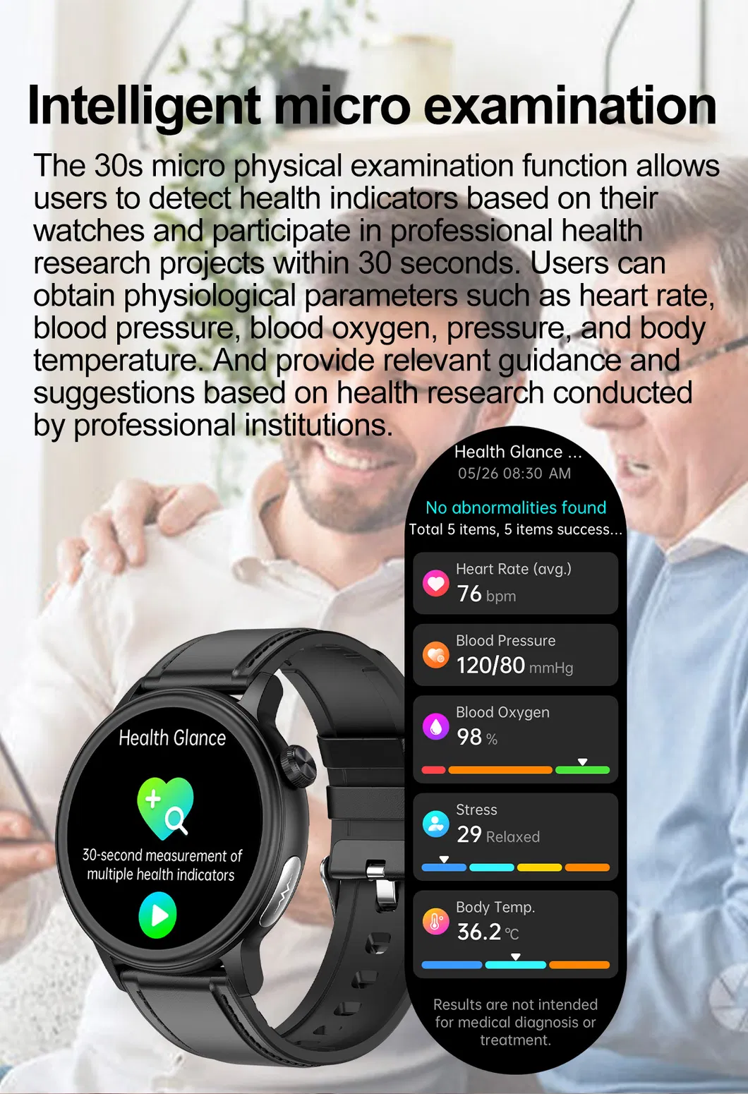 Bluetooth Call 1.39 Inch IP68 Waterproof ECG PPG Men Women Healthcare Smart Watch with Body Temperature SPO2 BP Blood Glucose Monitor ET470