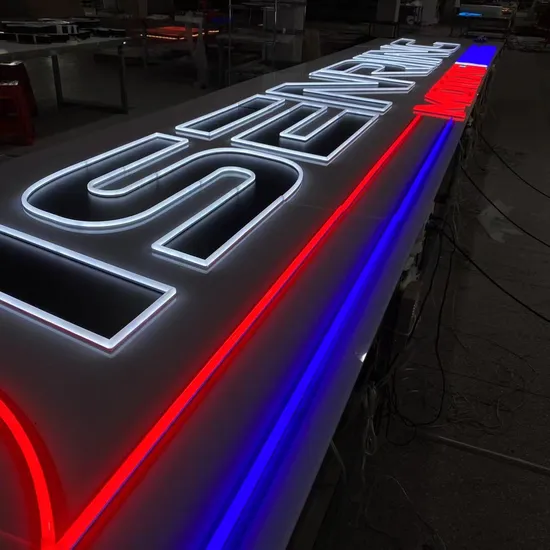 Erybaysign Custom Liquid Acrylic Neon Signboard Storefront Large LED Signboard